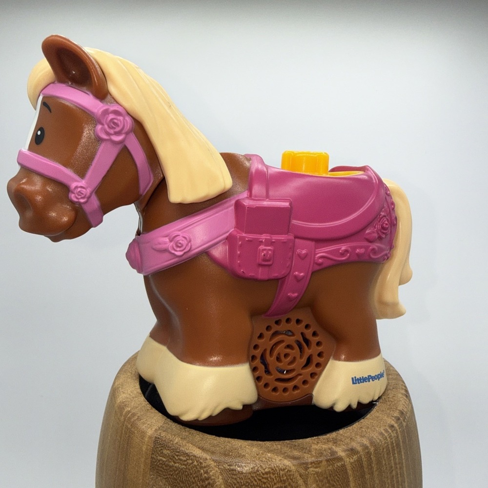 Fisher Price Little People Disney Princess Belle's Horse Philippe WORKS!